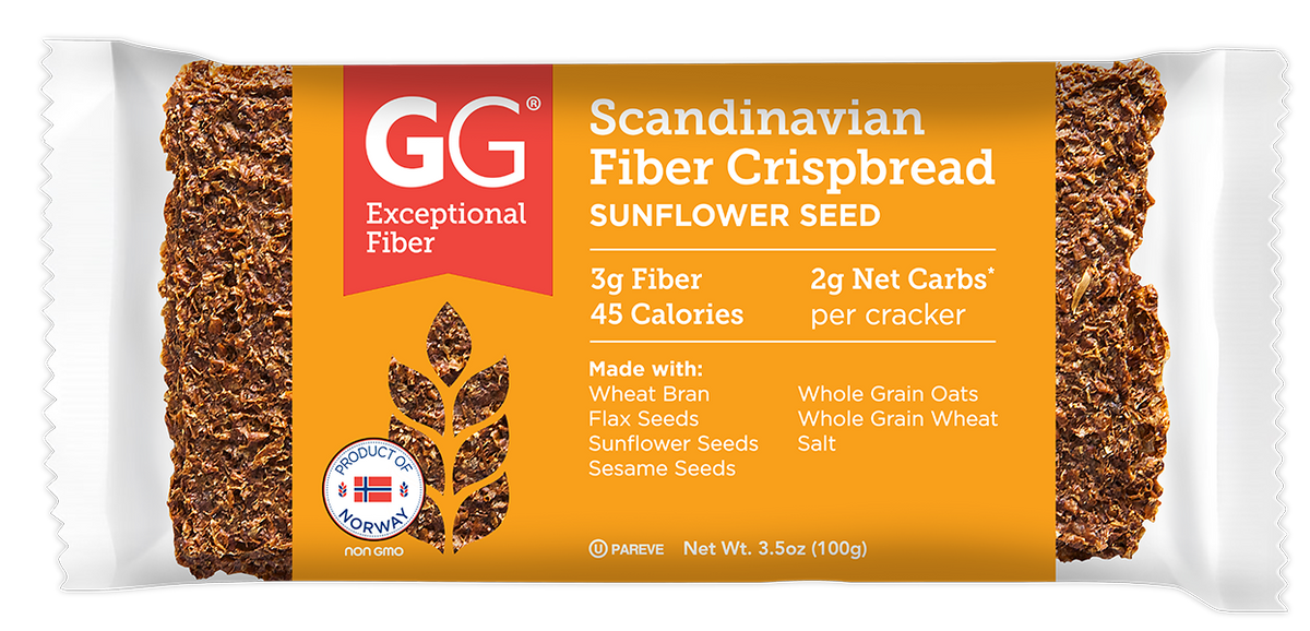  GG Scandinavian Fiber Crispbread, Oat Bran, 3.5 Oz (Pack of 15)