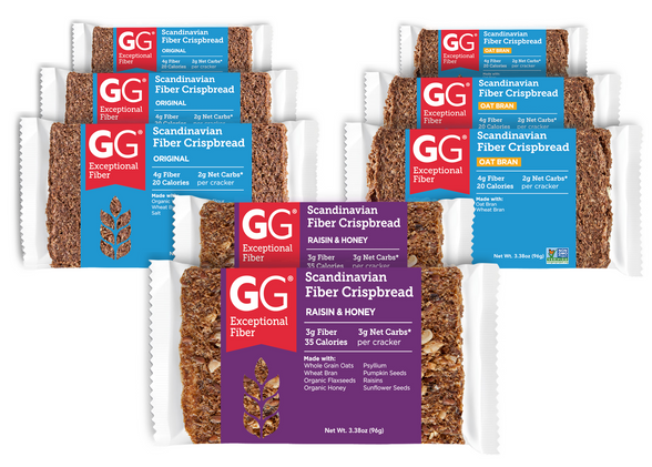 GG Scandinavian Fiber Crispbread (Pack of 8)