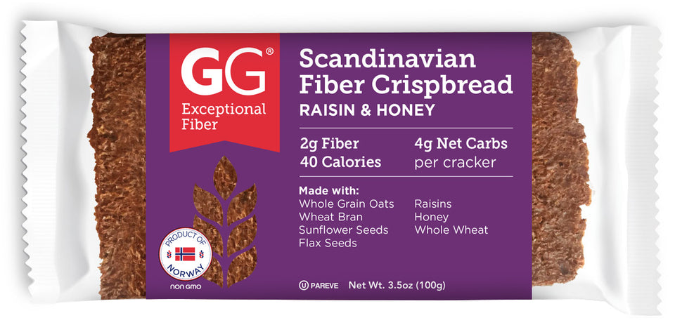 GG Scandinavian Fiber Crispbread Honey Raisin Thins